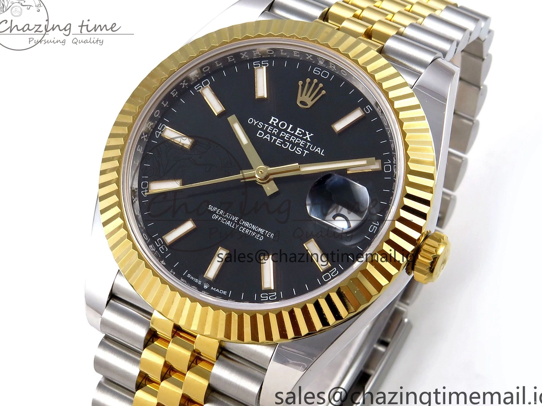 Bracelet Best Jubilee Stick Dial Weight) Steel 904L DateJust SS ARF SH3235 1:1 on (Gain Edition YG Black 41 0306
